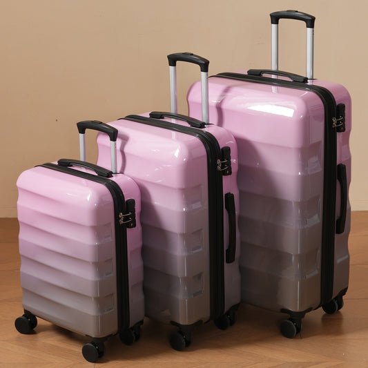 Luggage Set 3 Piece – Hardshell Suitcases with Spinner Wheels and TSA Lock, Lightweight Durable PC+ABS, Vibrant Glossy Expandable Design for Travel (20'/24'/28') SolidRoot Buy Furniture USA