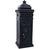 Mailboxs Residential Large-Capacity Letter Box, Black Aluminum Outdoor Rainproof Postbox Statue SolidRoot Buy Furniture USA