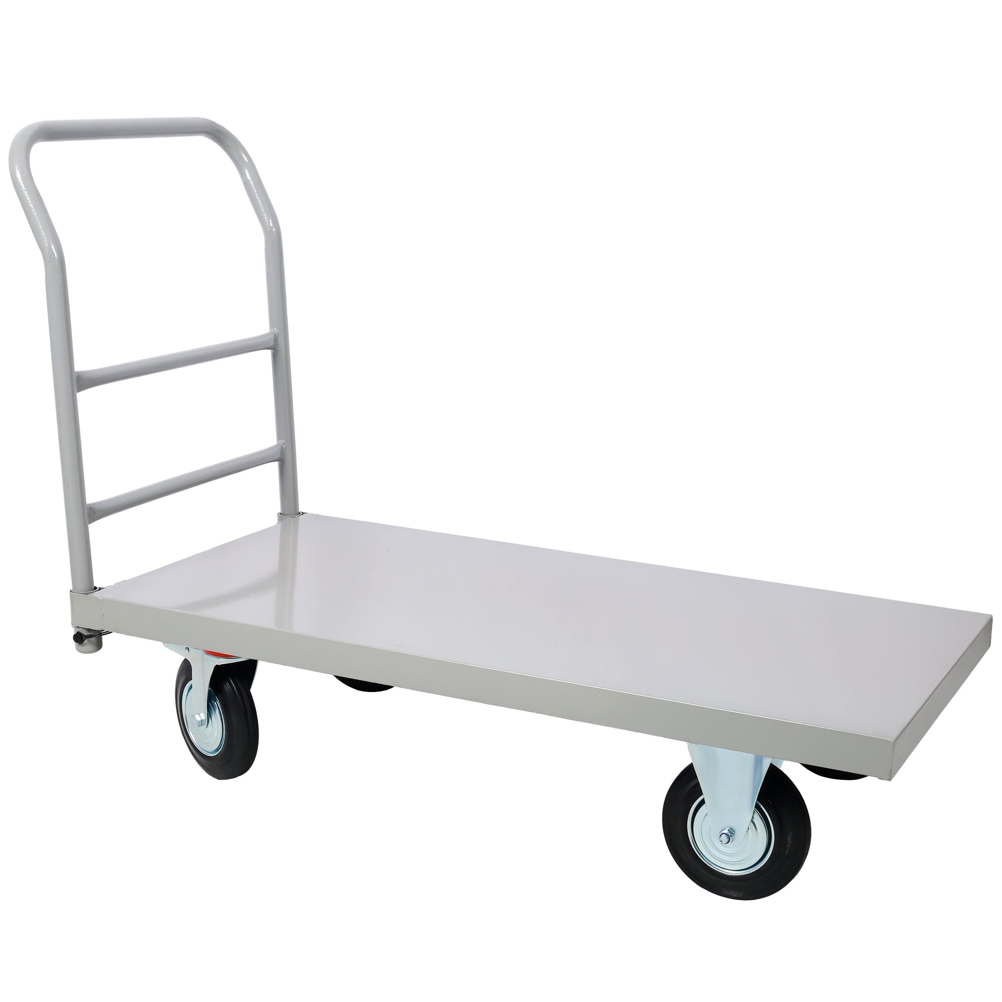 Platform Truck Industrial Flat Dolly Cart with Wheels - Heavy Duty 24 x 48 Cart - 2000lb Capacity Flatbed Hand TruckSteel Smooth Deck Platform Truck 24 In. x 48 In. 2000 Lb. Capacity, Gray color SolidRoot Buy Furniture USA