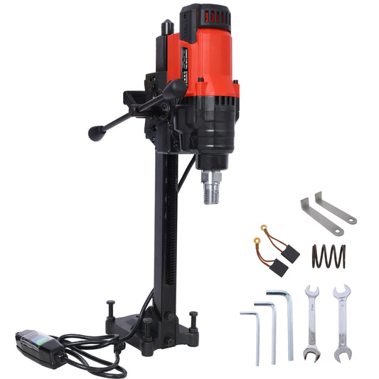 Diamond Core Drilling Machine, 8in Wet&Dry Concrete Core Drill Rig with Stand, 750RPM Speed,8in Drilling Diameter for Concrete Brick Block Stone, 3000W SolidRoot Buy Furniture USA