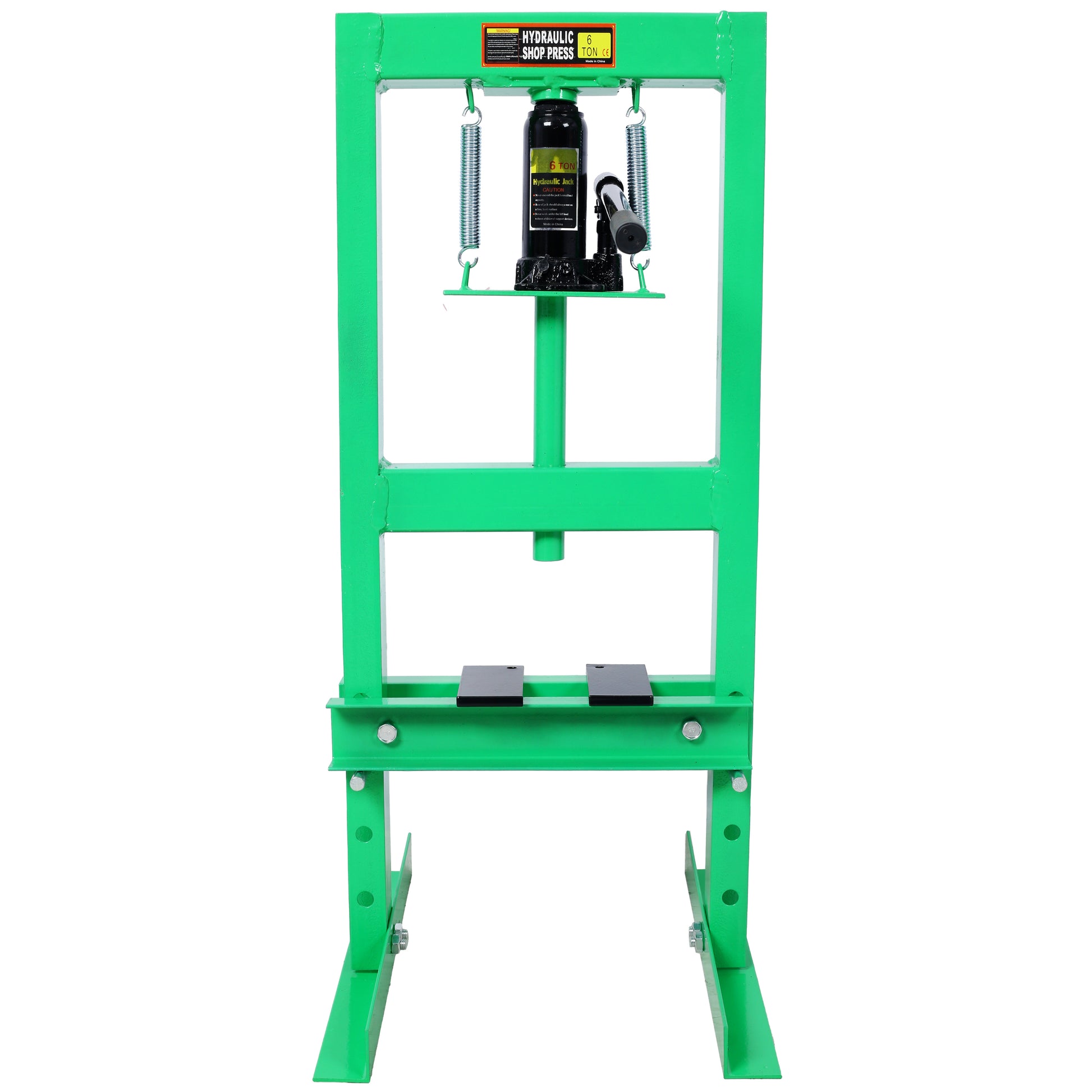 6 Ton Hydraulic Press, Benchtop Hydraulic Shop Press, H-Frame Garage Floor Press with Press Plates, Adjustable Working Table Height, Green SolidRoot Buy Furniture USA