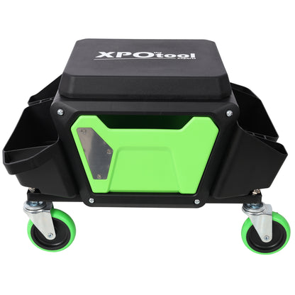 Heavy Duty Mechanic Stool with Wheels and Soft Rubber Cushion, Green and Black, 330lbs Capacity SolidRoot Buy Furniture USA