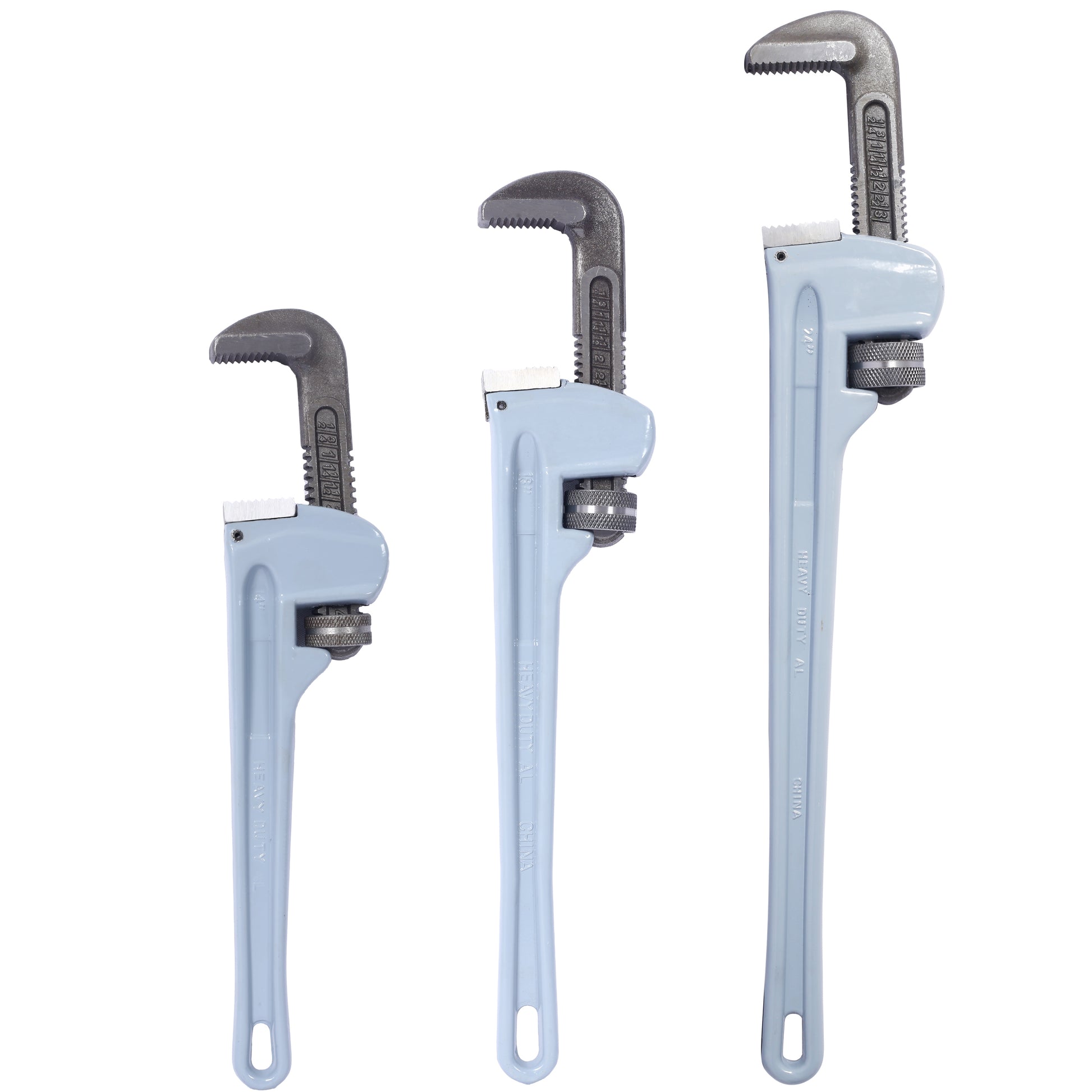 3PCS Aluminium Pipe Wrench Adjustable Jaw Plumbing Pipe Wrench (14' 18' 24' inch) Pipe Wrench Set SolidRoot Buy Furniture USA