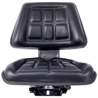 Tractor Seat w/ Backrest Black Slide Track Steel/PVC Compact Mower SolidRoot Buy Furniture USA