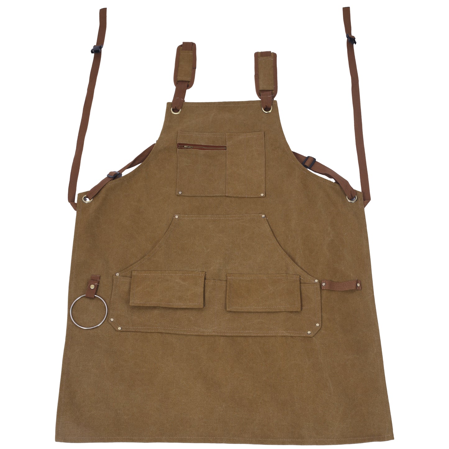 Long Heavy Duty  Canvas Tool Apron, Carpenter Aprons, Woodworking Aprons, Carpenters 16 Oz ,Fully Adjustable to Comfortably Fit Men and Women ,not waxed SolidRoot Buy Furniture USA