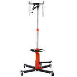 Hydraulic 2-Stage Transmission Jack 1660lbs Capacity Red Steel 360° Swivel SolidRoot Buy Furniture USA