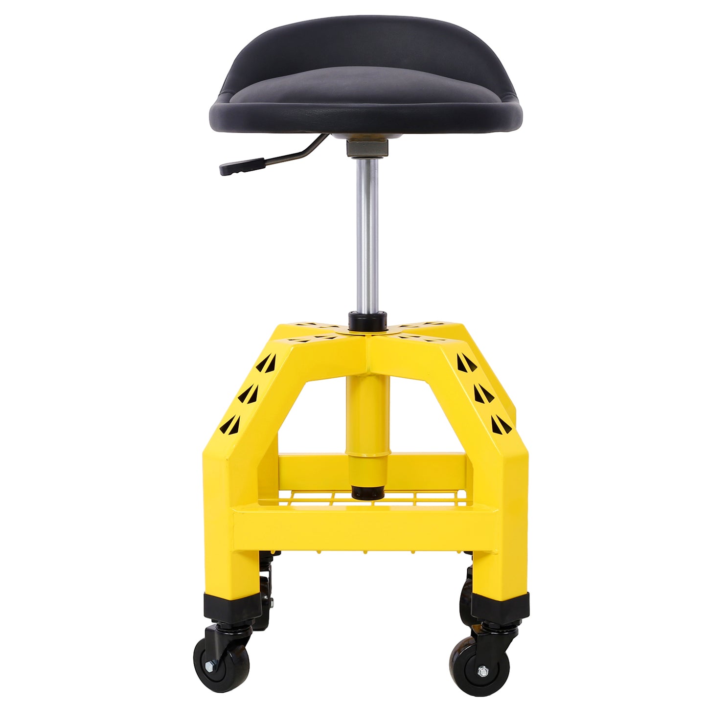 Pneumatic 360 Degree Swivel Stool, Mechanics Rolling Creeper Seat, Heavy Duty Rolling Mechanics Stool, Shop Stool with Casters  yellow SolidRoot Buy Furniture USA