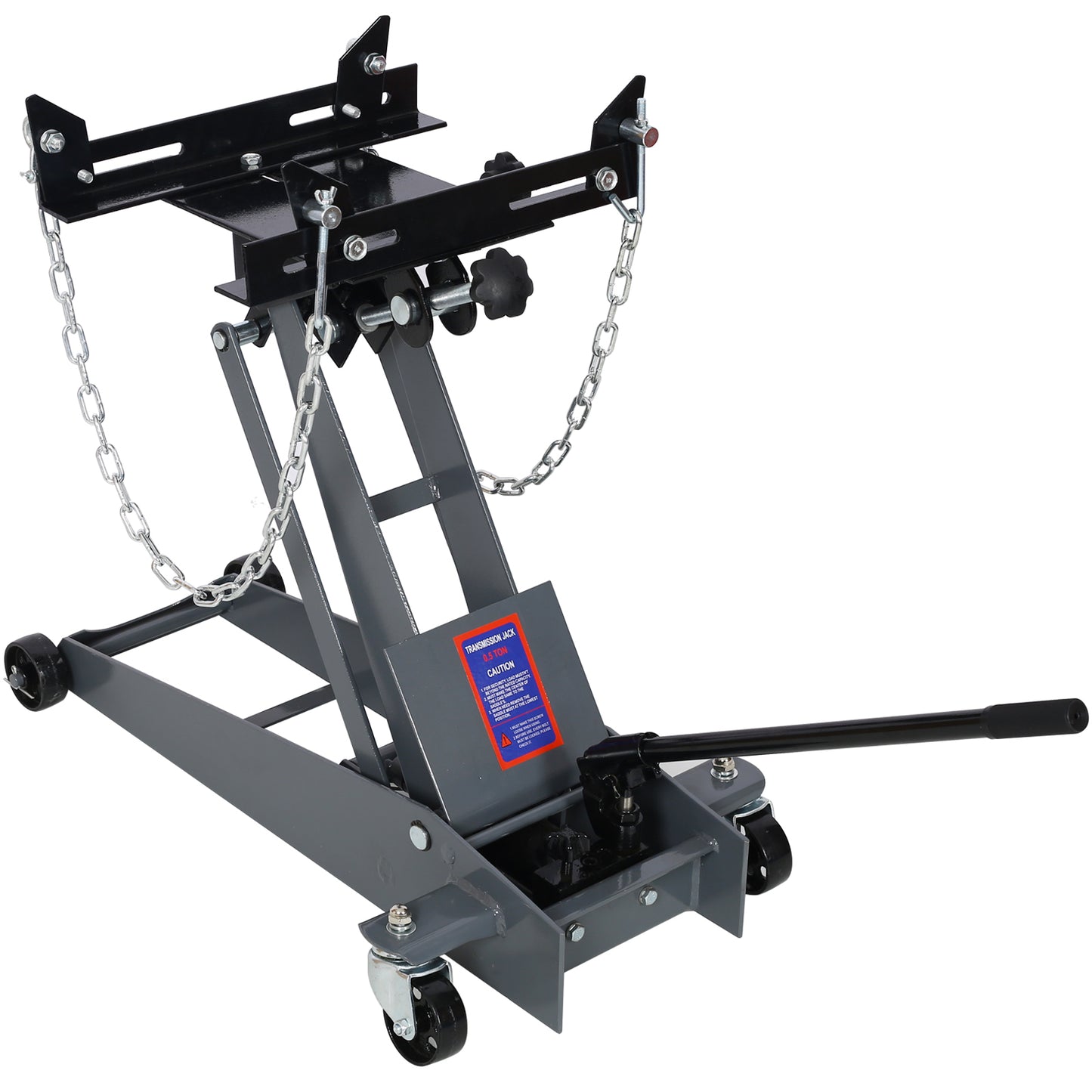 Hydraulic Transmission Floor Jack 1/2 Ton Capacity 1000lb Low Profile Light Gray Steel SolidRoot Buy Furniture USA