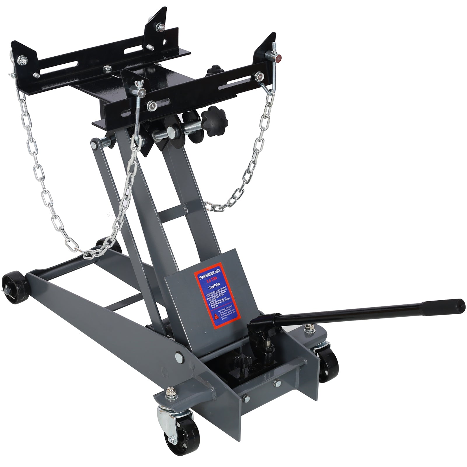 Hydraulic Transmission Floor Jack 1/2 Ton Capacity 1000lb Low Profile Light Gray Steel SolidRoot Buy Furniture USA