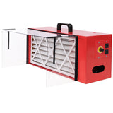Portable Tabletop Dust Collector with HEPA Filter, Red Steel, 23.20 x 8.00 x 10.50 Inches SolidRoot Buy Furniture USA