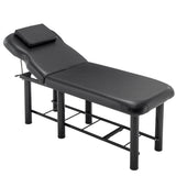 Professioanl Massage Table , Backrest Adjustable, Removable Headrest, Bottom Shelf Storage , Memory Foam Layer Salon Bed,Black SolidRoot Buy Furniture USA