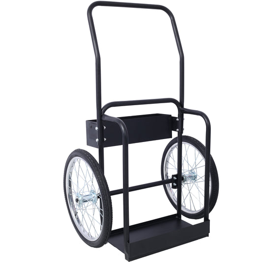 Large Dual Oxygen Tank Cart Dolly Double Cylinder Cart, 20' pneumatic Wheels Includes two fastening belts ,black SolidRoot Buy Furniture USA