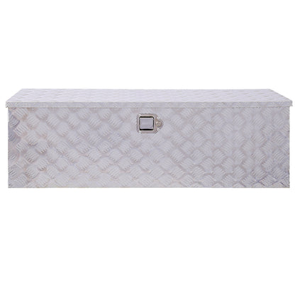 48inch Aluminum tool box,heavy duty truck bed tool box,outdoor trailer pickup storage tool box,RV storage organizer,underbody box w/lock keys,silver 48x15x15inch SolidRoot Buy Furniture USA