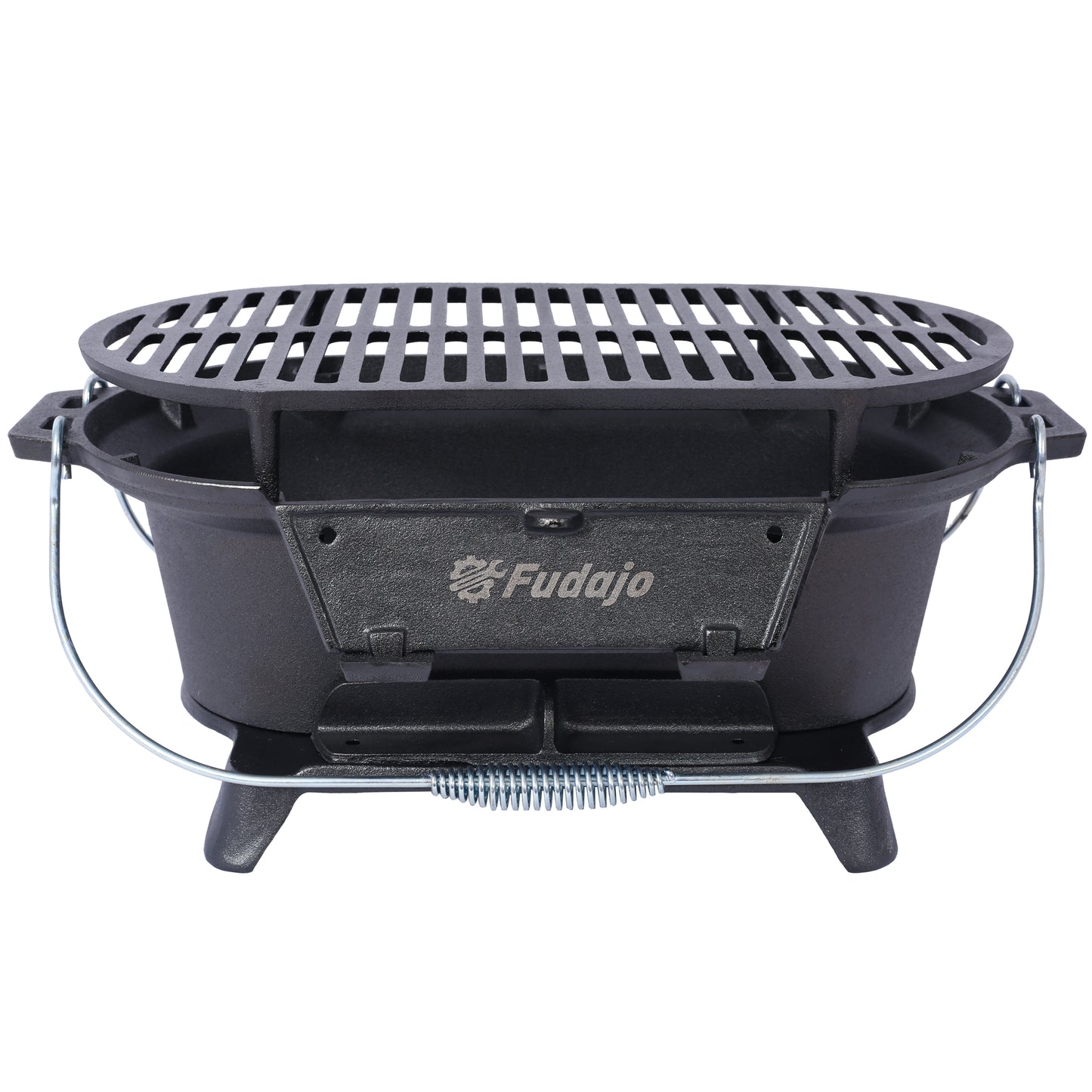 Oval Cast Iron Grill Outdoor, Portable Charcoal Grill and Tabletop Cast Iron Skillet - 100% Cast Iron, Enameled, Durable, Small Charcoal Grill, Camping Stove, Hibachi Grill SolidRoot Buy Furniture USA