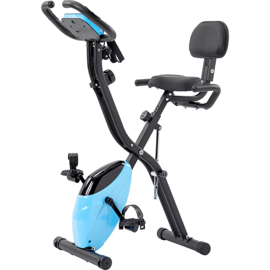 Exercise Bike,Workout Bikes for Home,Folding Stationary Bikes for Home with 16-Level Magnetic Resistance, 300LBS Capacity X-Bike Indoor Exercise Equipment with Heart Rate Sensor & LCD Monitor - SolidRoot Buy Furniture USA