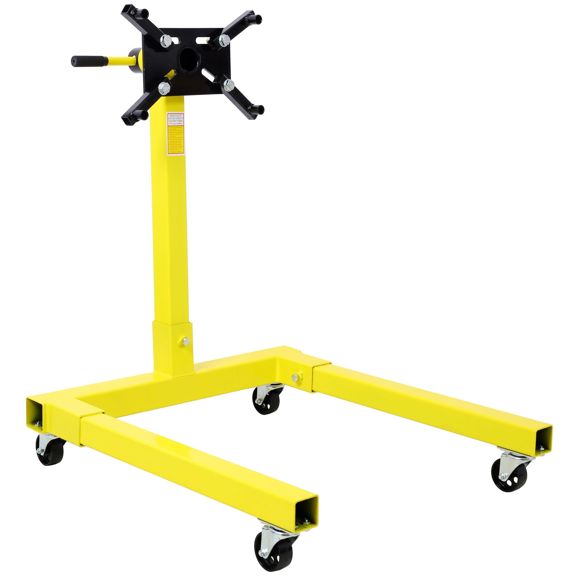 Engine Stand  1250 LBS Capacity360 Degree Adjustable Mounting Head Easy Assembly Disassembly  4 Ball-Bearing Swivel Caster Wheels Heavy-Duty Square Steel Frame SolidRoot Buy Furniture USA