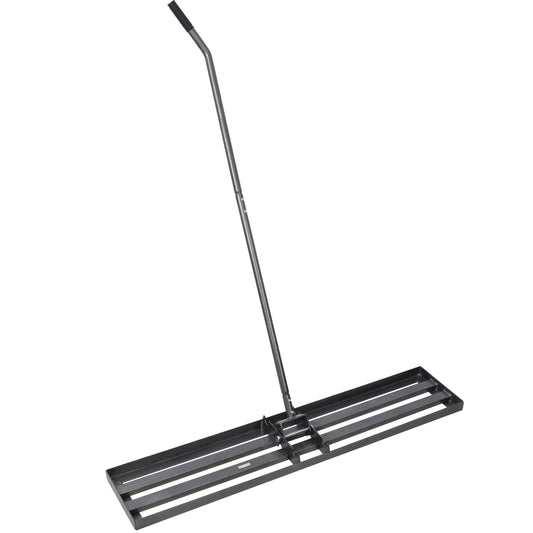 Lawn Leveling Rake, 48'x10' lawn Leveling Tool, Heavy Duty Effort Saving Lawn Level Tool,  7FT Steel Handle Lawn Leveler for Yard Garden Golf Course, Ease Level Soil Sand Dirt Surfaces and Fertilizer SolidRoot Buy Furniture USA