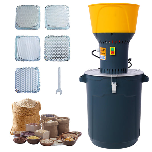 50L Grain Mill Grinder Electric Corn Grinder, Grain mills Mill Flour Mills Molino de Maiz, Farm Home Electric Grinder for Corn Grain Feed, Wheat Grinder with 5 Grinder Sieves+1Wrench SolidRoot Buy Furniture USA