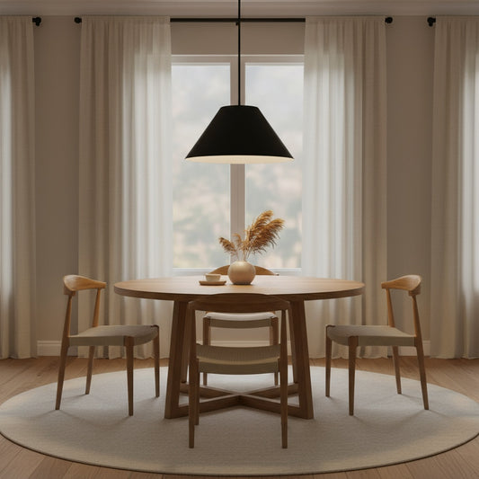 22 inch Diameter Integrated LED Black Pendant