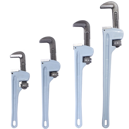 4PCS Aluminium Pipe Wrench Adjustable Jaw Plumbing Pipe Wrench (10' 14' 18' 24' inch) Pipe Wrench Set SolidRoot Buy Furniture USA