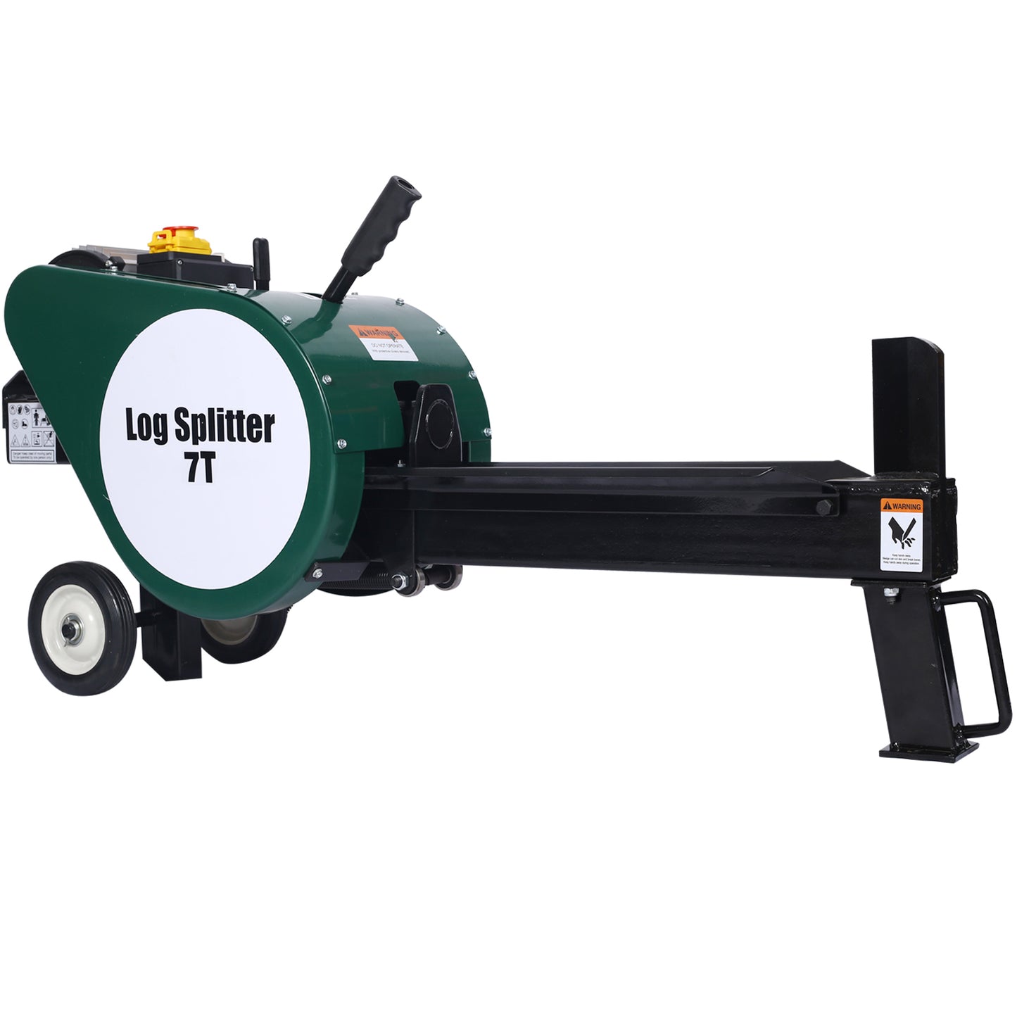 Double Flywheel Electric Log Splitter 7 Ton Portable Firewood Machine Black Steel SolidRoot Buy Furniture USA