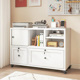 28'H White Metal Filing Cabinet with Lock – 3-Drawer File Cabinet for Home Office, Rolling Lateral Storage with Anti-Tip Kit, Full-Extension Quiet Slides, Holds A4/Legal/Letter Files, Easy Assembly SolidRoot Buy Furniture USA