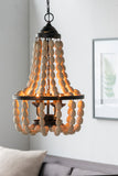 D18.9x33.1' Large Beaded 4-Light Chandelier, Vintage Style Hanging Light Fixture for Kitchen Dining Room Foyer Entryway, Bulb Not Included SolidRoot Buy Furniture USA