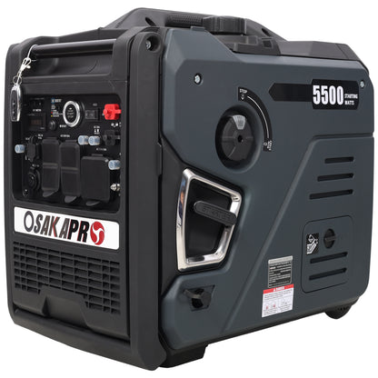Super Quiet Inverter Generator 5.5KW Portable Dual Fuel Electric & Remote Start, Gray Aluminium SolidRoot Buy Furniture USA