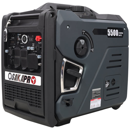 Super Quiet Inverter Generator 5.5KW Portable Dual Fuel Electric & Remote Start, Gray Aluminium SolidRoot Buy Furniture USA