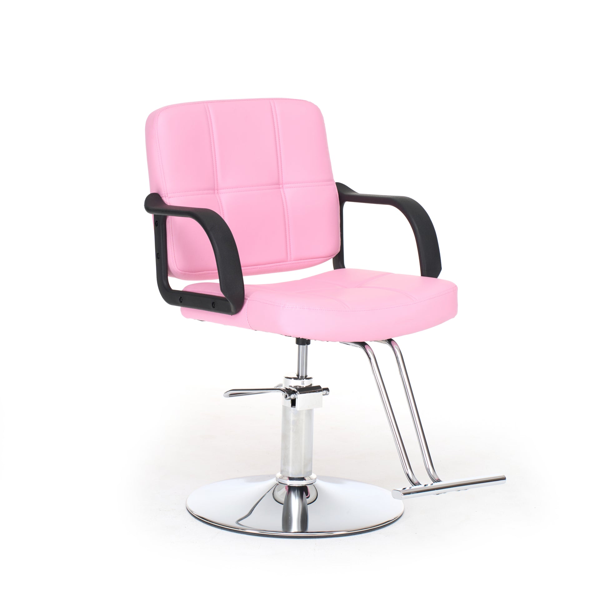 Barber Chair for Hair Stylist- 360° Swivel, Adjustable Height, Capacity 350 LBS with Heavy Duty Hydraulic Pump,PINK SolidRoot Buy Furniture USA