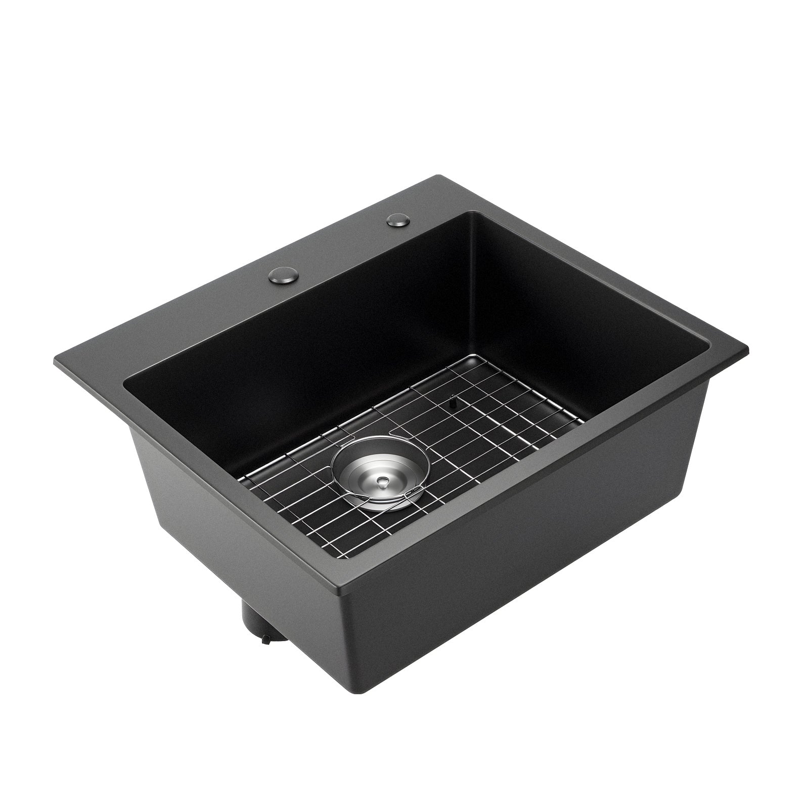25 inch Granite Kitchen Sink Top Mount Single Bowl Drop-In Basin for RV Bar - SolidRoot Buy Furniture USA