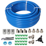 3/4 Inch Tubing Industrial Compressed Air Piping System, 100 Feet Length, High Quality PEX-AL-PEX Tubing,Blue Tubing SolidRoot Buy Furniture USA