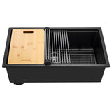 30 inch Granite Kitchen Sink Undermount Single Bowl Drop-In Basin for RV Bar - SolidRoot Buy Furniture USA