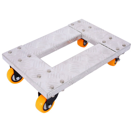 Movers Dolly Heavy Duty Furniture Dolly Trolley Cart  18''x12'' Aluminum Frame with 3'' TPU Professional Casters with Brake Option SolidRoot Buy Furniture USA