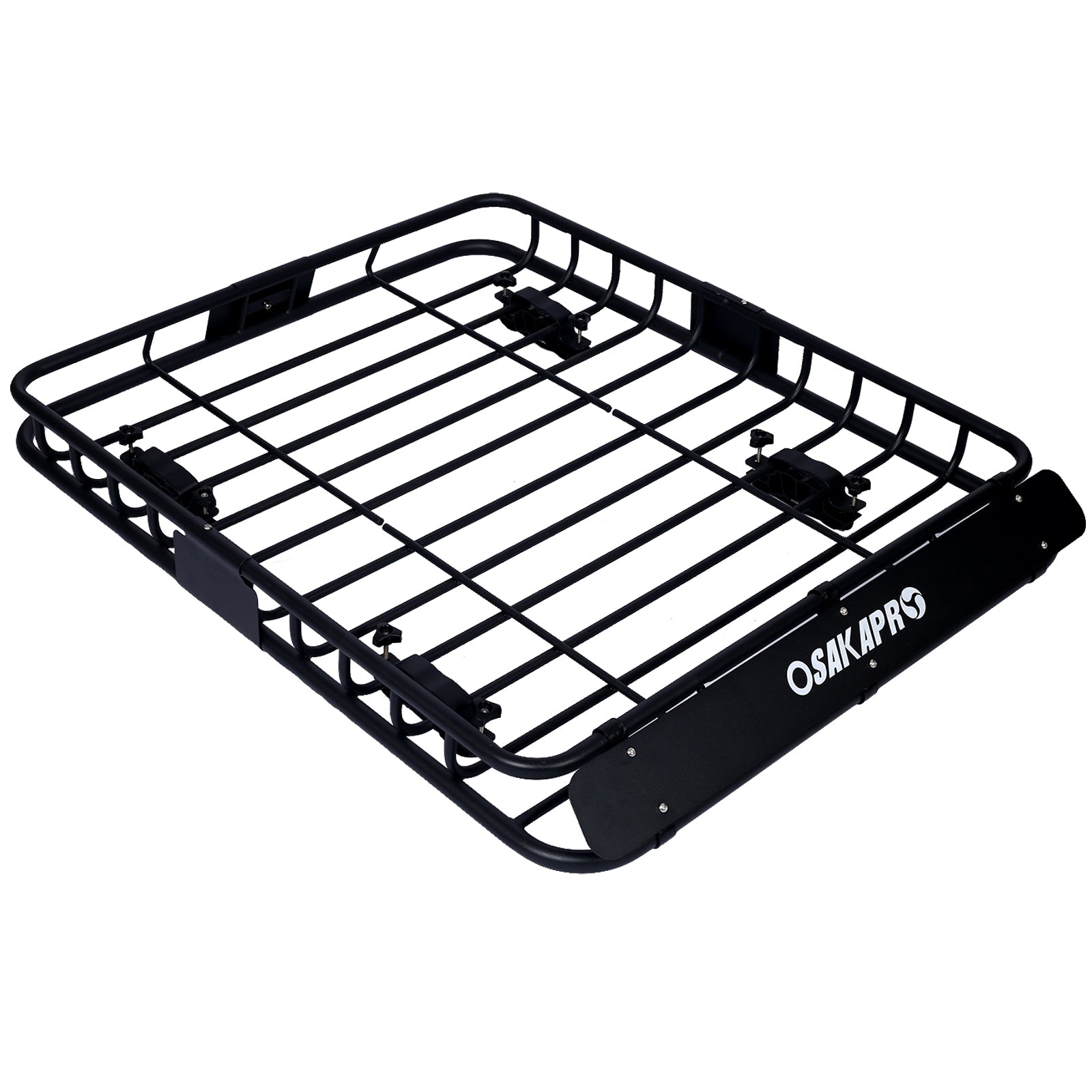 Motoring Rooftop Cargo Carrier Basket Black Steel 42' Universal Fit Roof Rack SolidRoot Buy Furniture USA