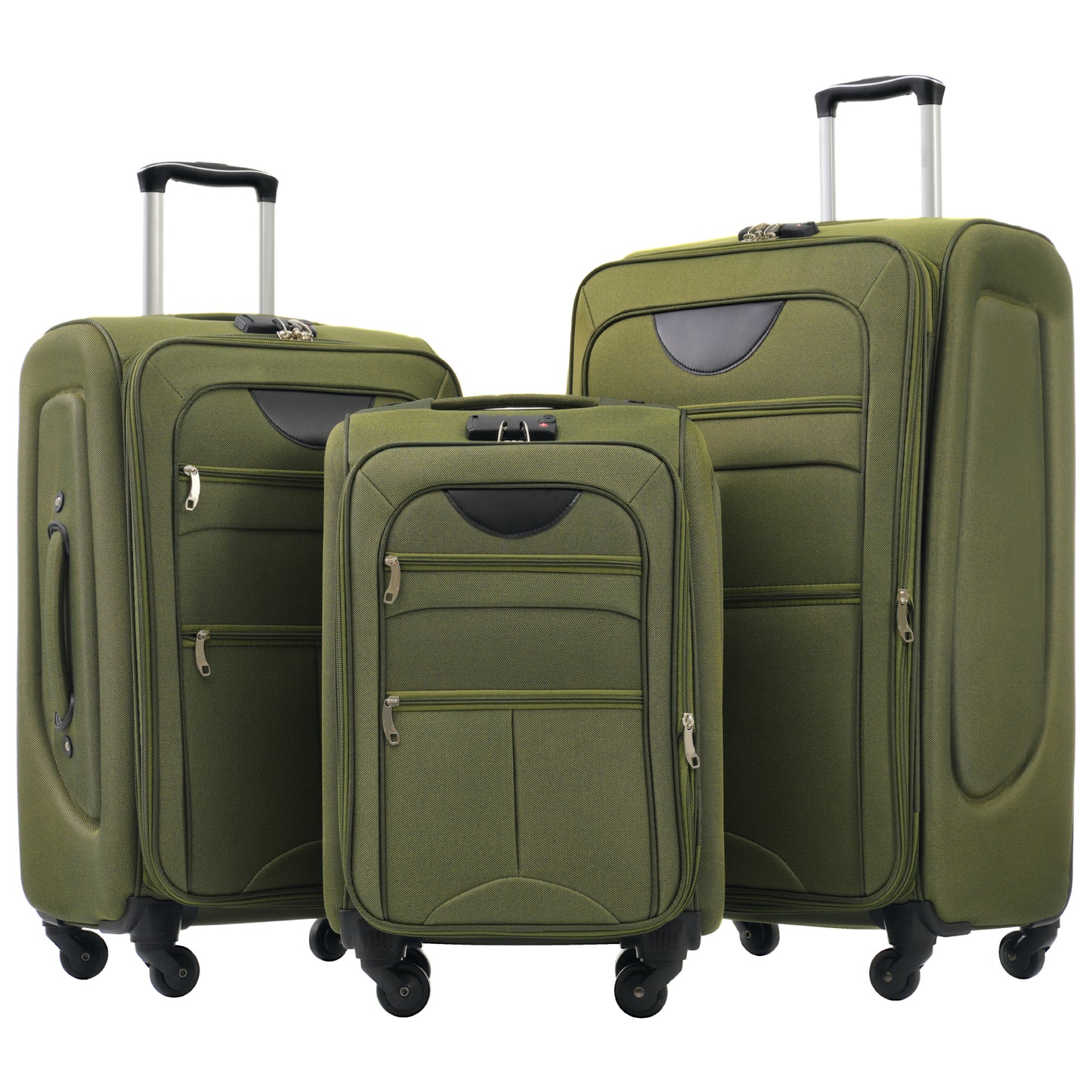 Softside Luggage Expandable 3 Piece Set Suitcase Upright Spinner Softshell Lightweight Luggage Travel Set-22/26/30 inches - SolidRoot Buy Furniture USA