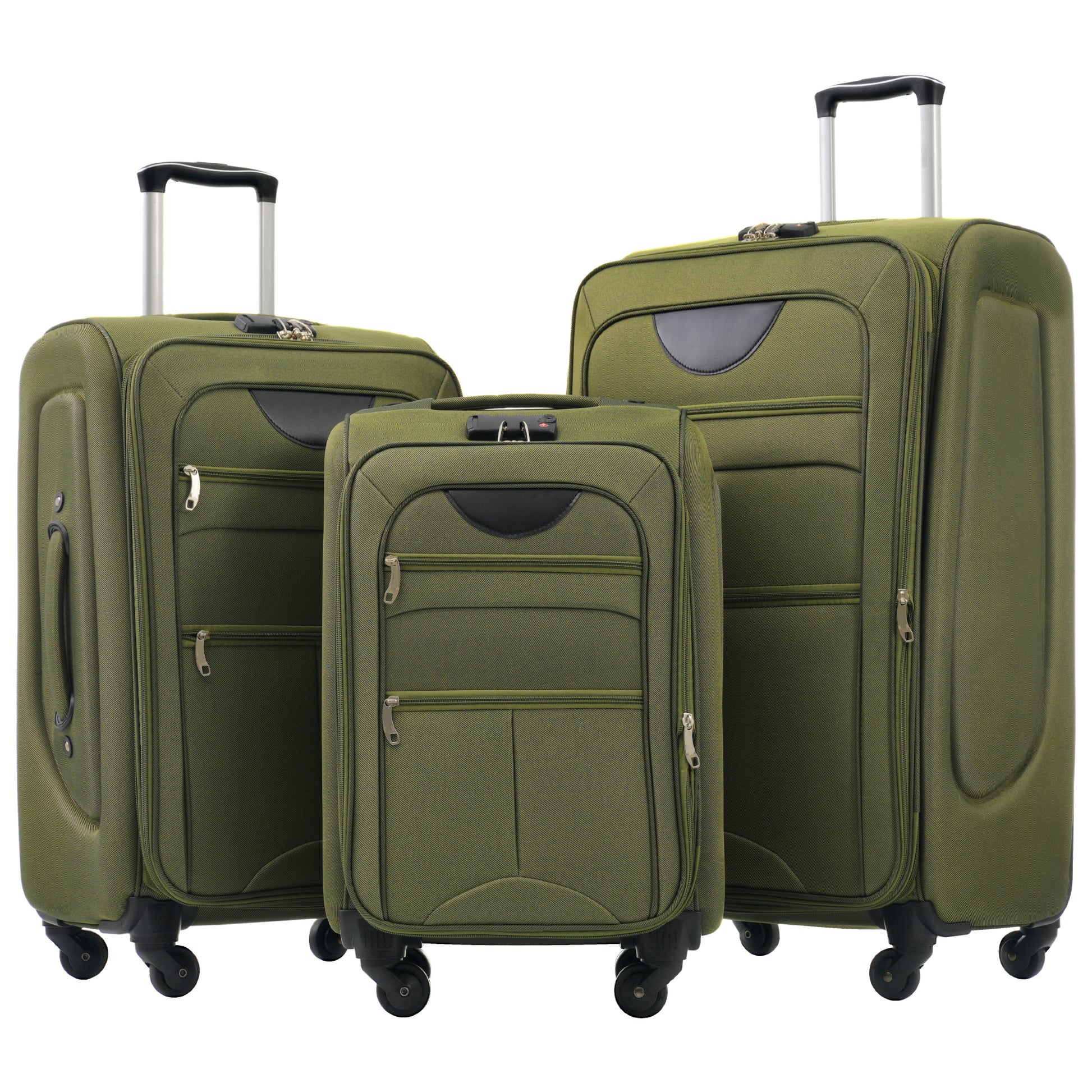 Softside Luggage Expandable 3 Piece Set Suitcase Upright Spinner Softshell Lightweight Luggage Travel Set-22/26/30 inches - SolidRoot Buy Furniture USA