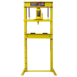 Hydraulic Shop Press ,12-Ton Capacity , Floor Mount ,with Press Plates, H-Frame Garage Floor Press, Adjustable Working Table Height, ,yellow SolidRoot Buy Furniture USA