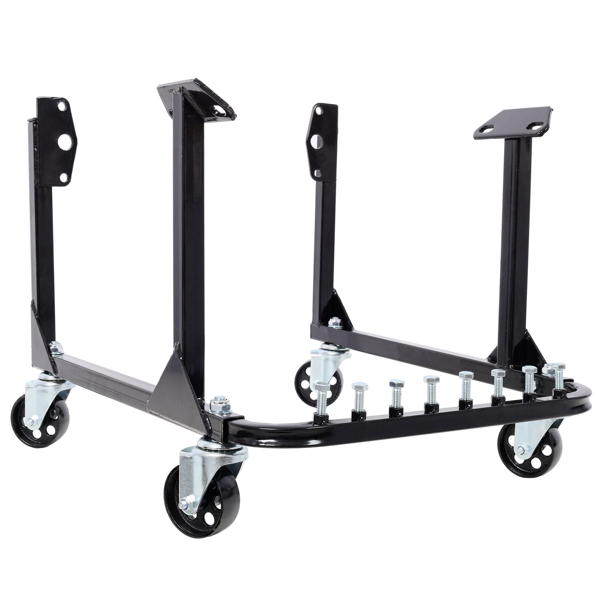 750LBS Engine Cradle with Wheels,Heavy-Duty Steel Motor Holder with 4 Swivel Casters and 4 Hook Positions Easy Assembly SolidRoot Buy Furniture USA