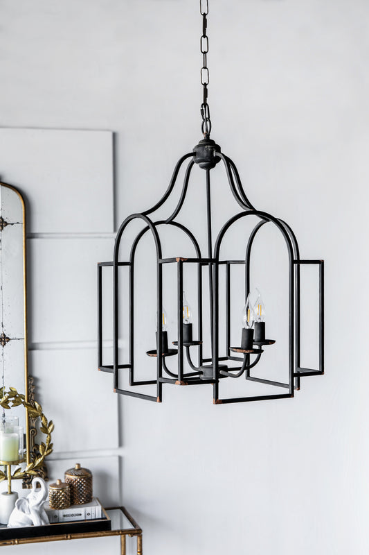 17.3x17.3x28.7' Malin Entry 4-Light Chandelier, Hanging Light Fixture for Kitchen Dining Room Foyer Entryway, Bulb Not Included SolidRoot Buy Furniture USA