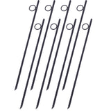 Rebar stake with loop 8pcs Grip Rebar 3/8x 18 Inch Steel Durable Heavy Duty Tent Canopy Ground Stakes with Angled Ends and 1 Inch Loops for Campsites and Canopies SolidRoot Buy Furniture USA