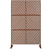 Outdoor & Indoor Privacy Screen Metal Privacy Screen 76' H×48' W, Freestanding Decorative Privacy Screen for Deck Balcony Patio, Privacy Fence Panels for Outside Lawn Garden PS113 RUSTY SolidRoot Buy Furniture USA