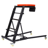 Heavy-Duty Foldable Rolling Engine Top Creeper with Padded Deck and Locking Casters, Steel Frame, Red/Black SolidRoot Buy Furniture USA