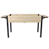 Raised Garden Bed with Metal Legs and Folding Storage Shelf for Outdoor Patio, Deck, Balcony SolidRoot Buy Furniture USA