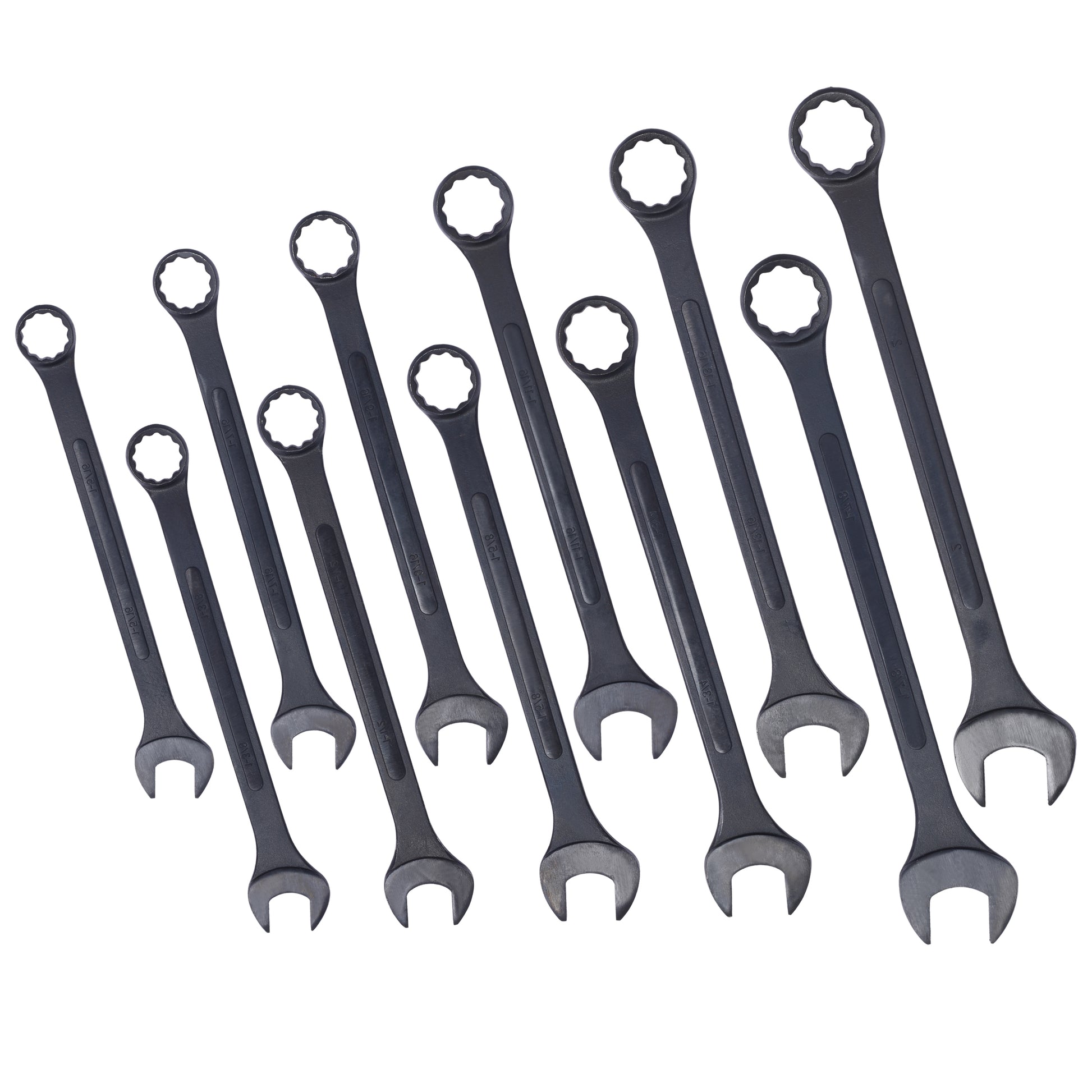 Jumbo Combination Wrench Set extra large, SAE, 11-piece, 1-5/16'' to 2'',Black Oxide, with Pouch SolidRoot Buy Furniture USA