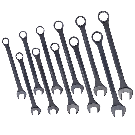 Jumbo Combination Wrench Set extra large, SAE, 11-piece, 1-5/16'' to 2'',Black Oxide, with Pouch SolidRoot Buy Furniture USA