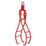 Heavy-Duty 4 Claw Timber Log Lifting Tongs Grabber with 36-Inch Opening, Red Carbon Steel SolidRoot Buy Furniture USA