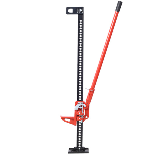 High Lift Farm Jack, 48' Utility Farm Jack, 7000 lbs Capacity Ratcheting Off Road Utility Jack, Heavy-Duty Farm Jack for Tractor, Truck, SUV, Bumper Lift, RED SolidRoot Buy Furniture USA