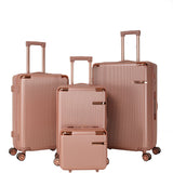 4-piece hard luggage, 360 ° dual rotating four-wheel luggage, password lock, lightweight universal wheel luggage, portable luggage. SolidRoot Buy Furniture USA
