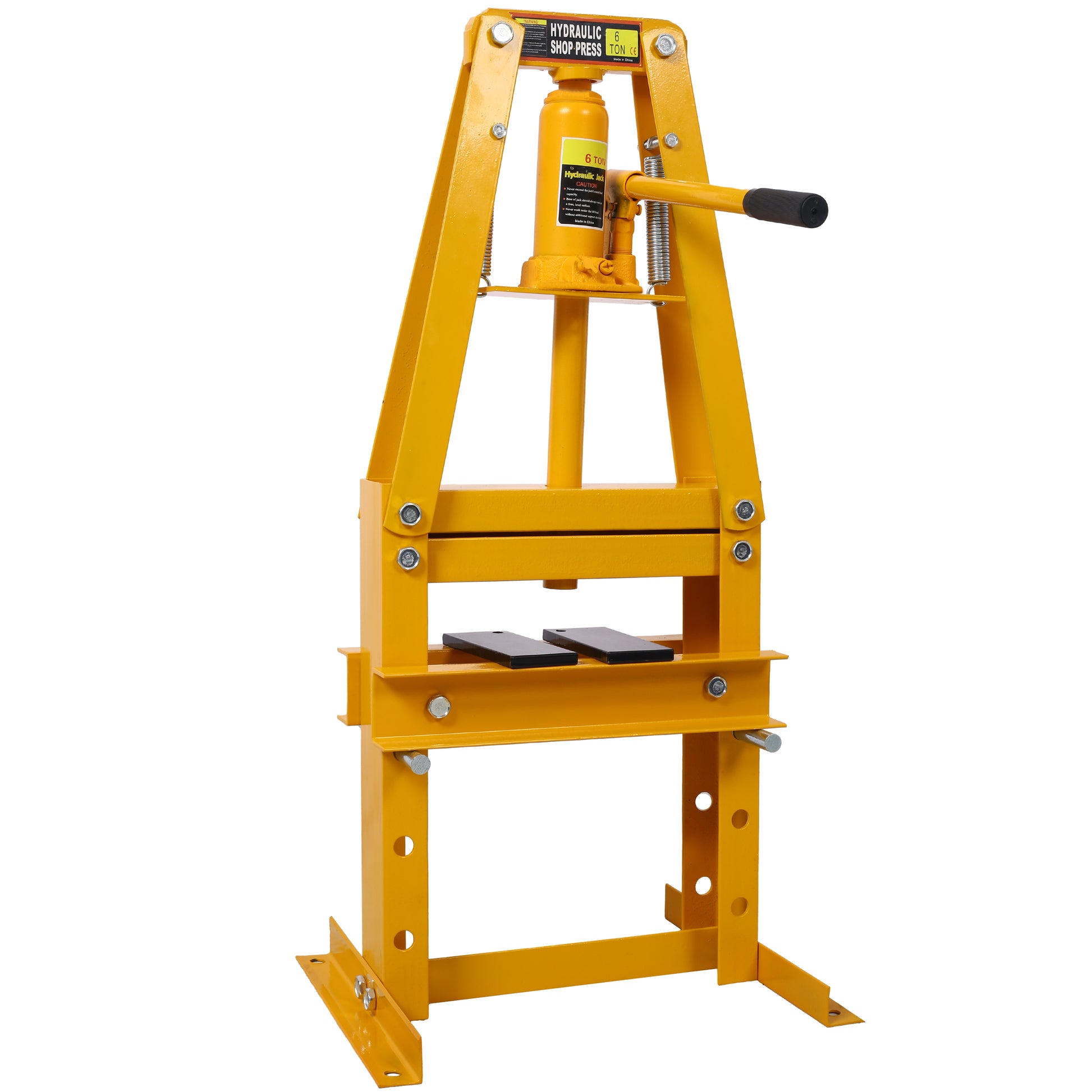 Hydraulic Power Units, 6-Ton Benchtop Hydraulic A-Frame Shop Press with Press Plates, Hydraulic 6 Ton Garage Floor Adjustable Shop Press with Plates, Hydraulic Press, Hydraulic Shop Press,Yellow SolidRoot Buy Furniture USA